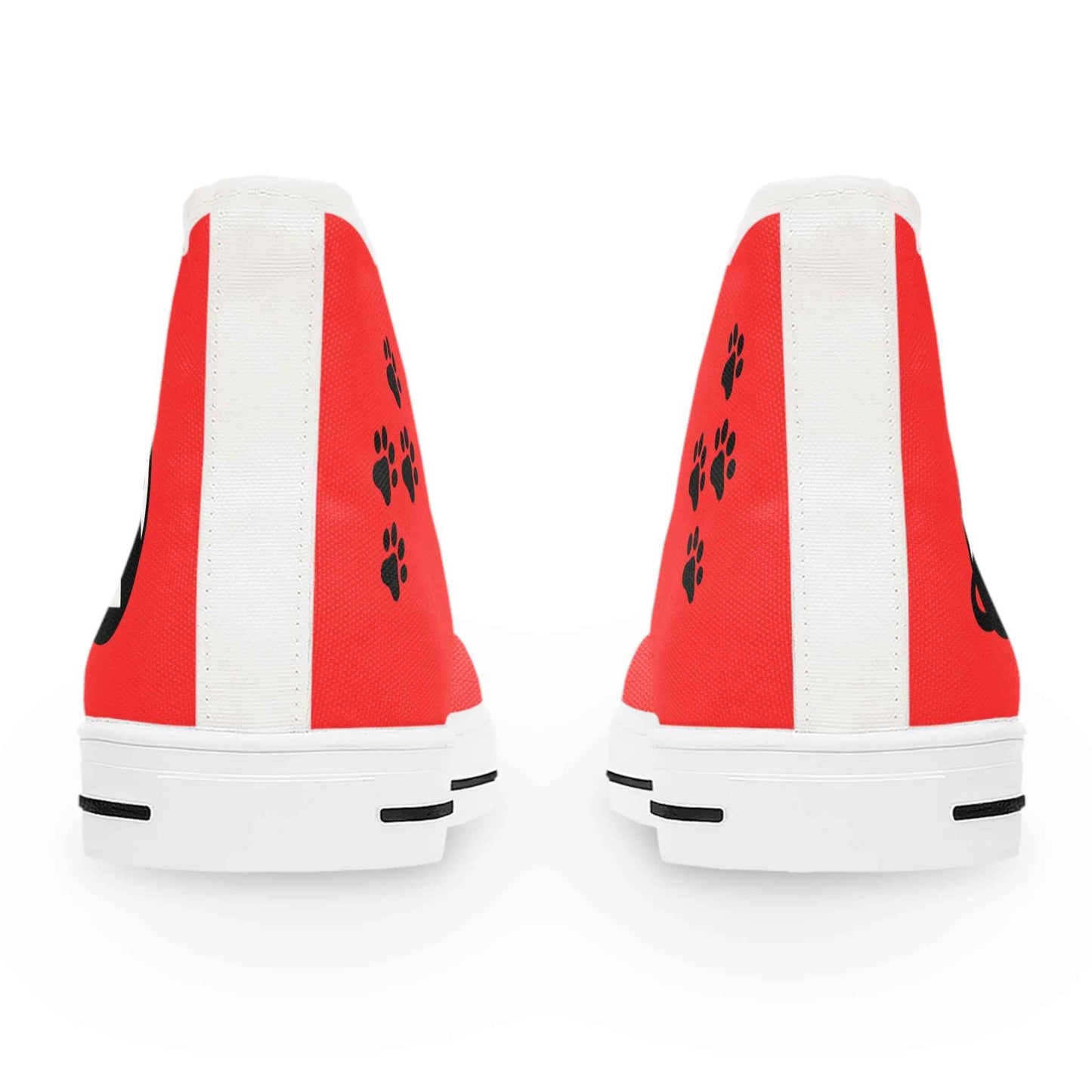 Love & Pawprints High-Top Sneakers – Cat Lover Statement Shoes