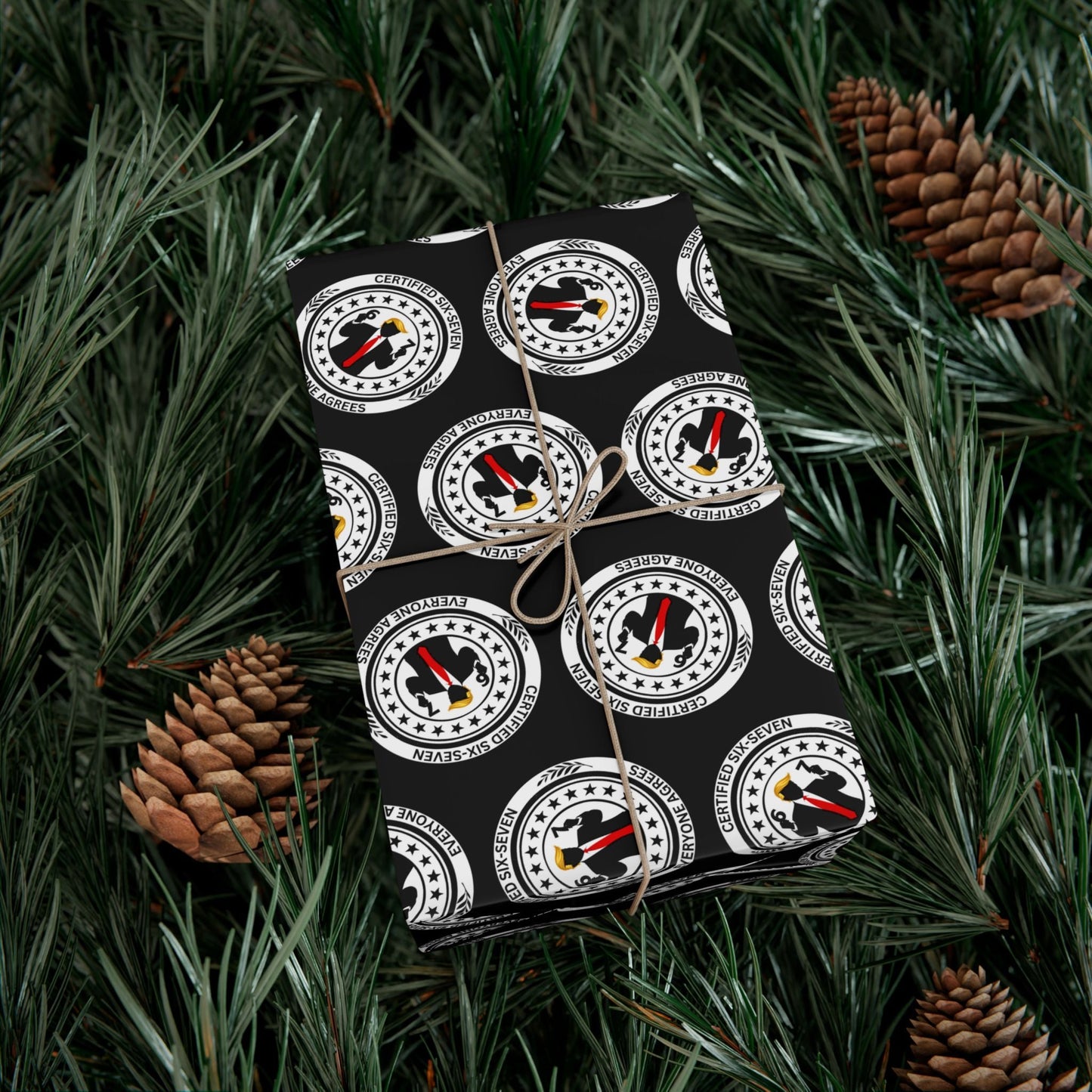 Certified Six-Seven Gift Wrap Paper (Political Parody)