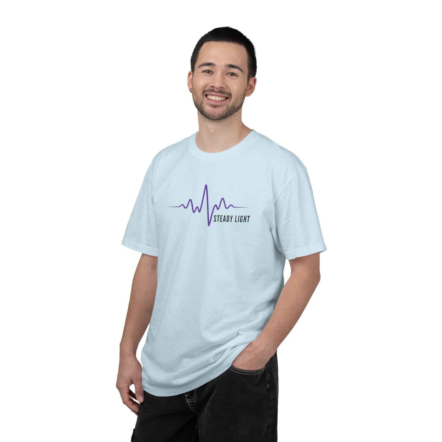 Steady Light EEG Wave T-Shirt – Minimal Epilepsy Awareness Graphic Tee