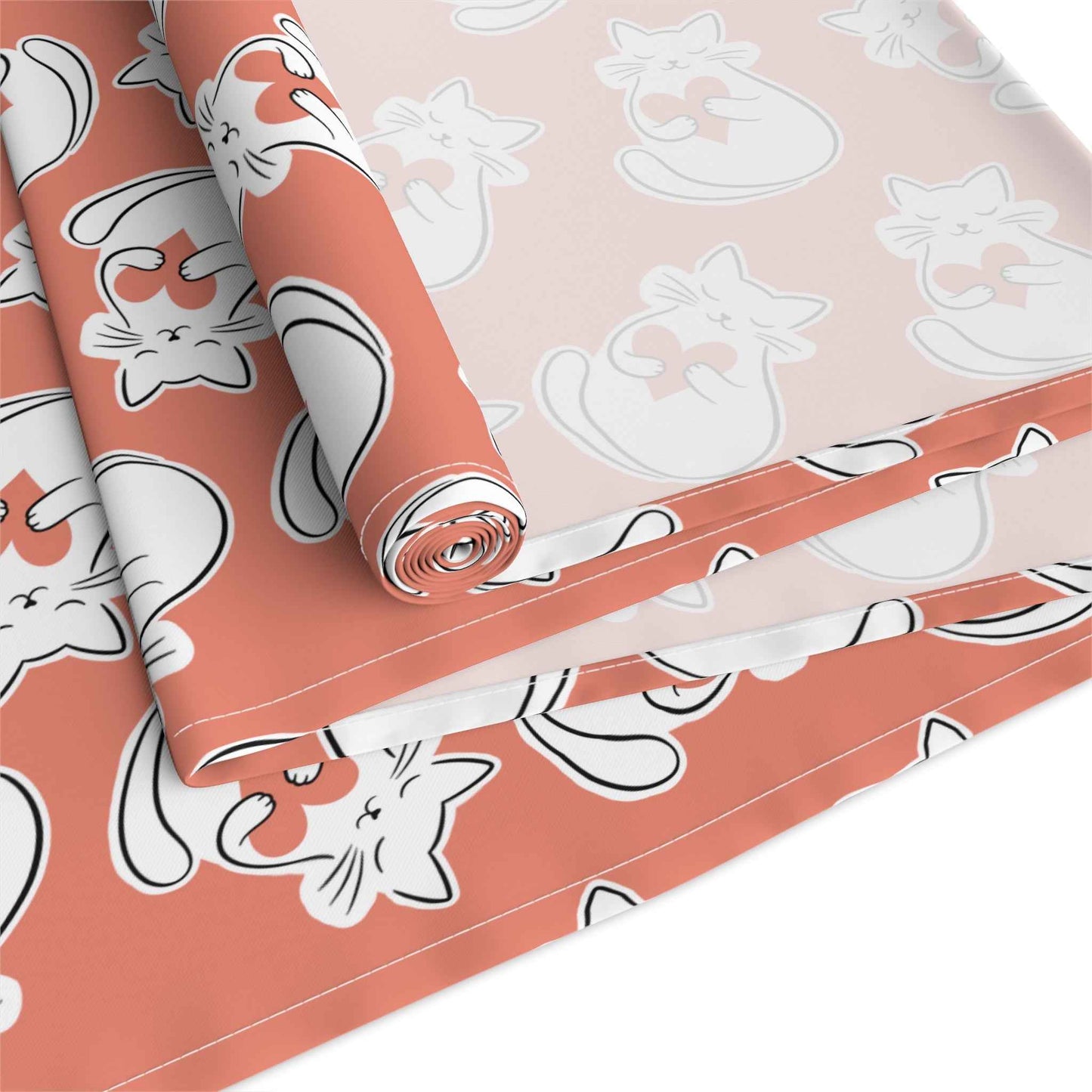 Heart Cat Table Runner – Sweet, Bold, and Slightly Extra