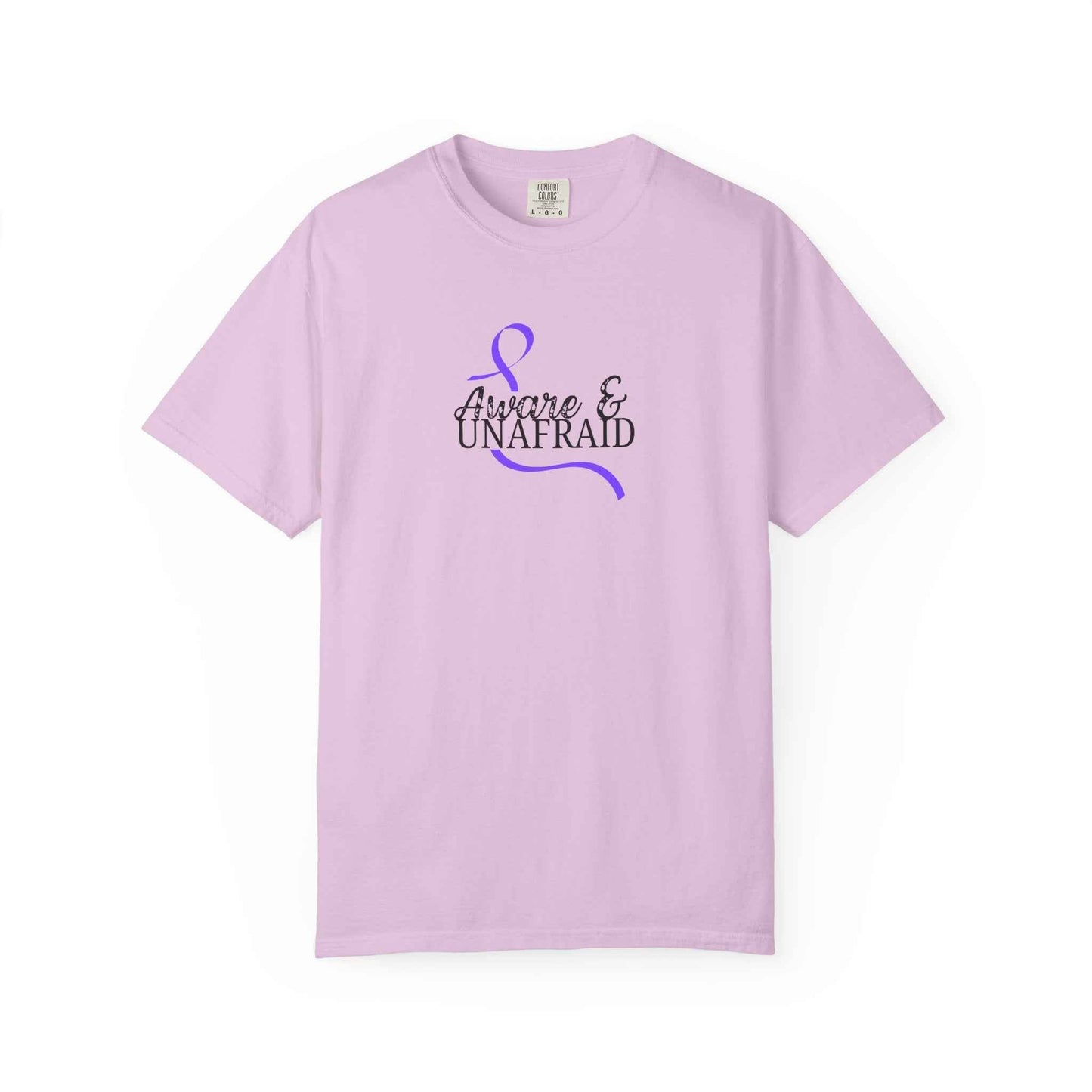 Aware & Unafraid T-Shirt – Epilepsy Awareness Purple Tee