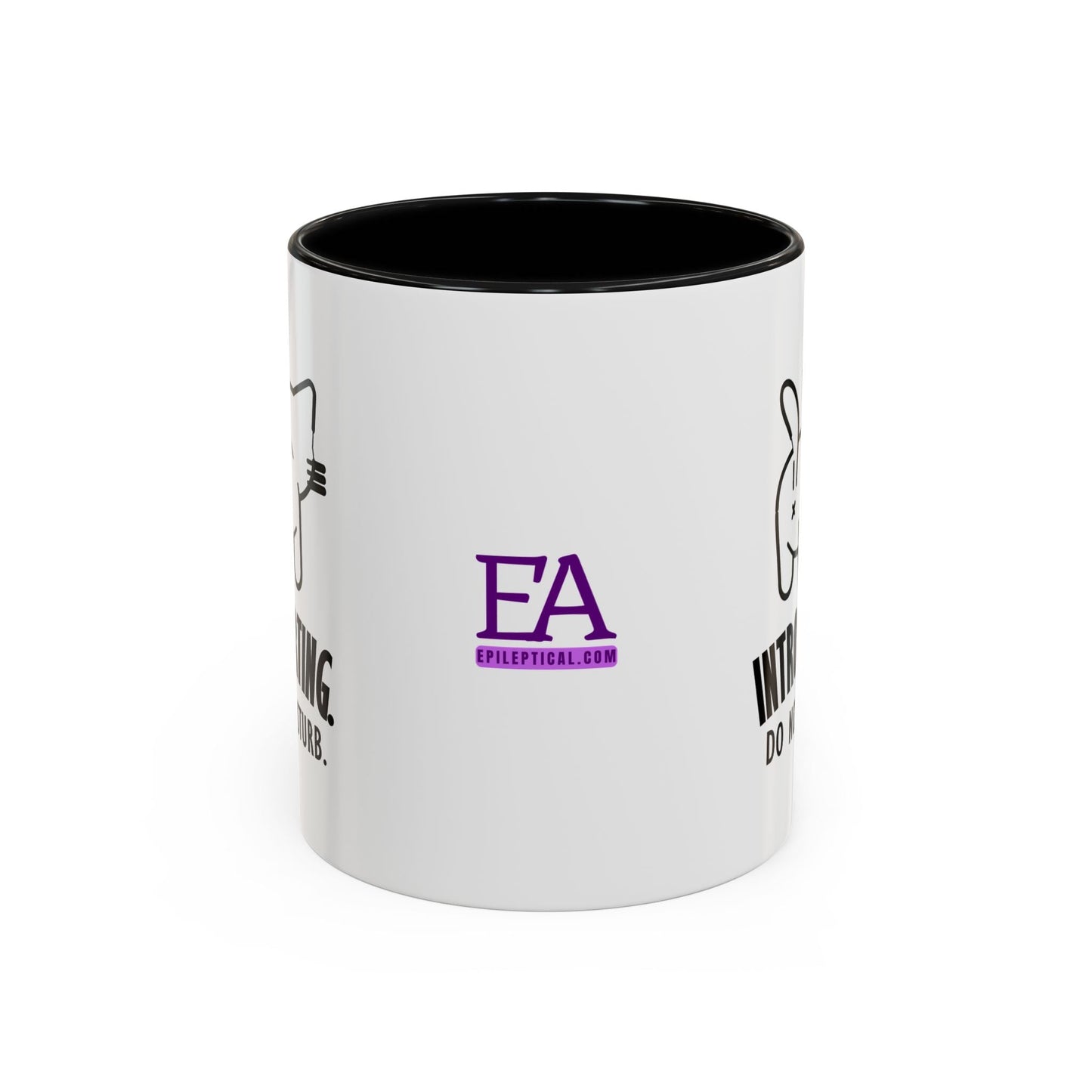 Introverting. Do Not Disturb. Two-Tone Cat Coffee Mug (11oz & 15oz)
