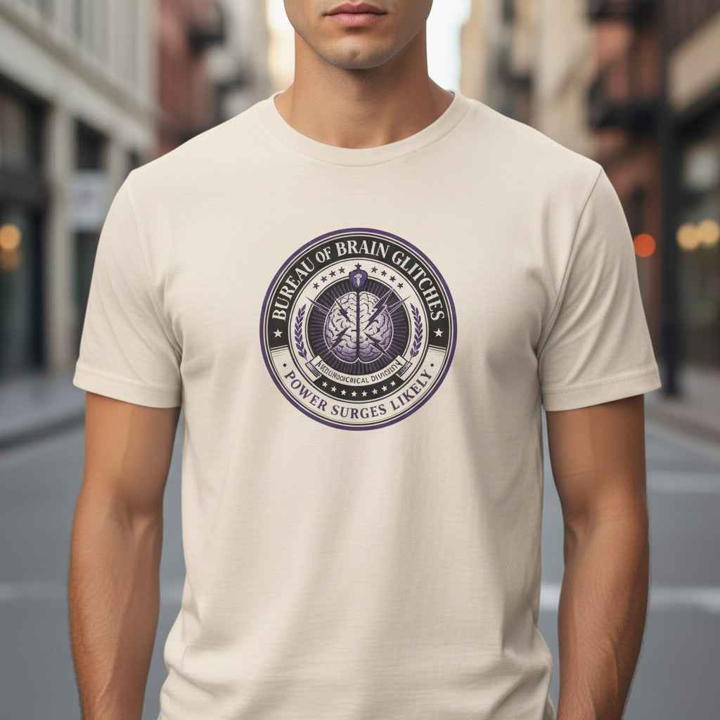 Bureau of Brain Glitches Tee – Power Surges Likely – Epilepsy Awareness Shirt