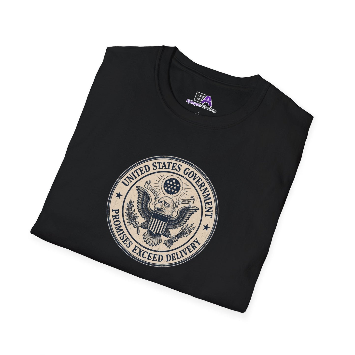 United States Government Seal Tee | “Promises Exceed Delivery” Shirt