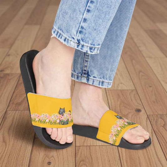 Floral Cat Slide Sandals — Garden Observer Edition