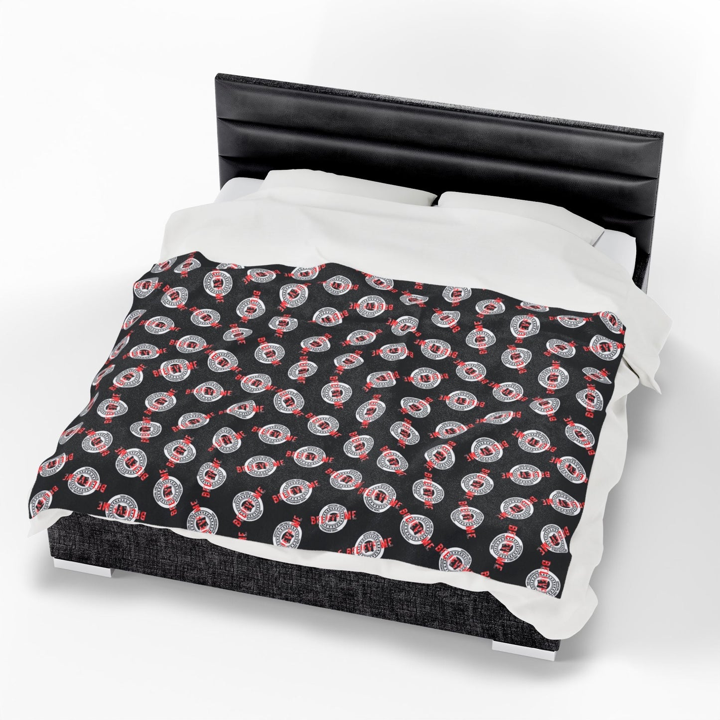 “Believe Me” Official Seal Velveteen Blanket – Political Parody Throw
