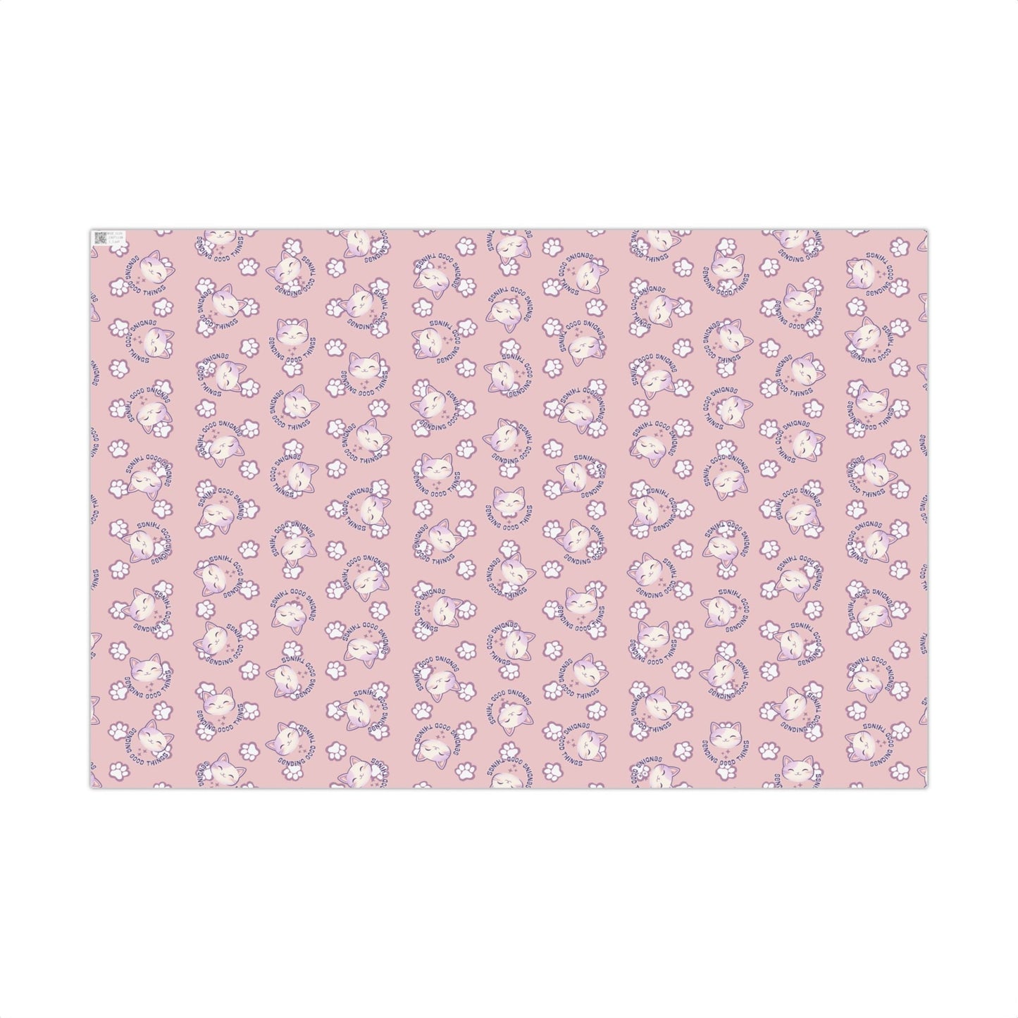Smiling Cat Pattern Gift Wrap | All-Purpose Wrapping Paper