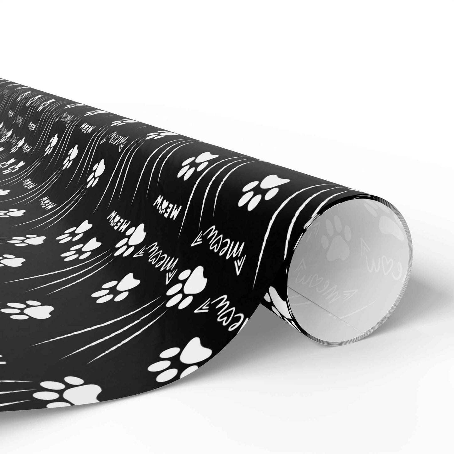 Cat Paw Scratch Gift Wrap – Black & White