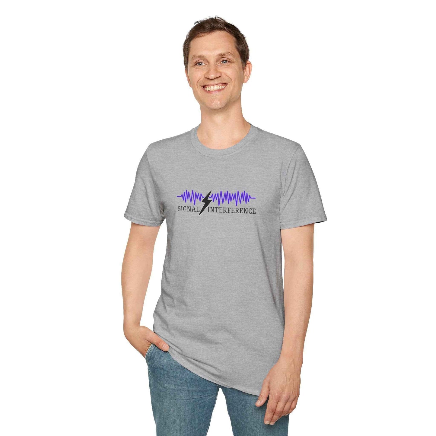 Signal Interference Tee — Quiet Static, Visible Spark
