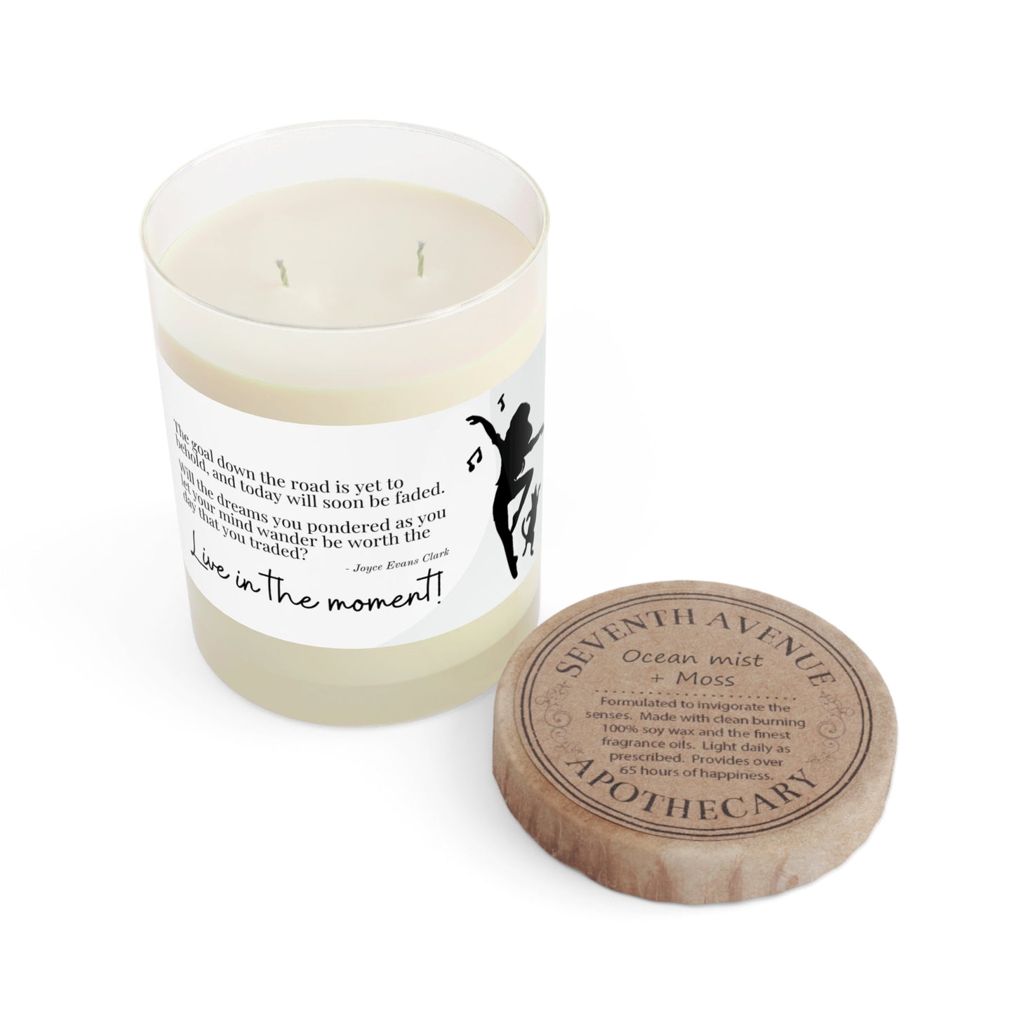 Live in the Moment Candle | Inspirational Quote Soy Candle