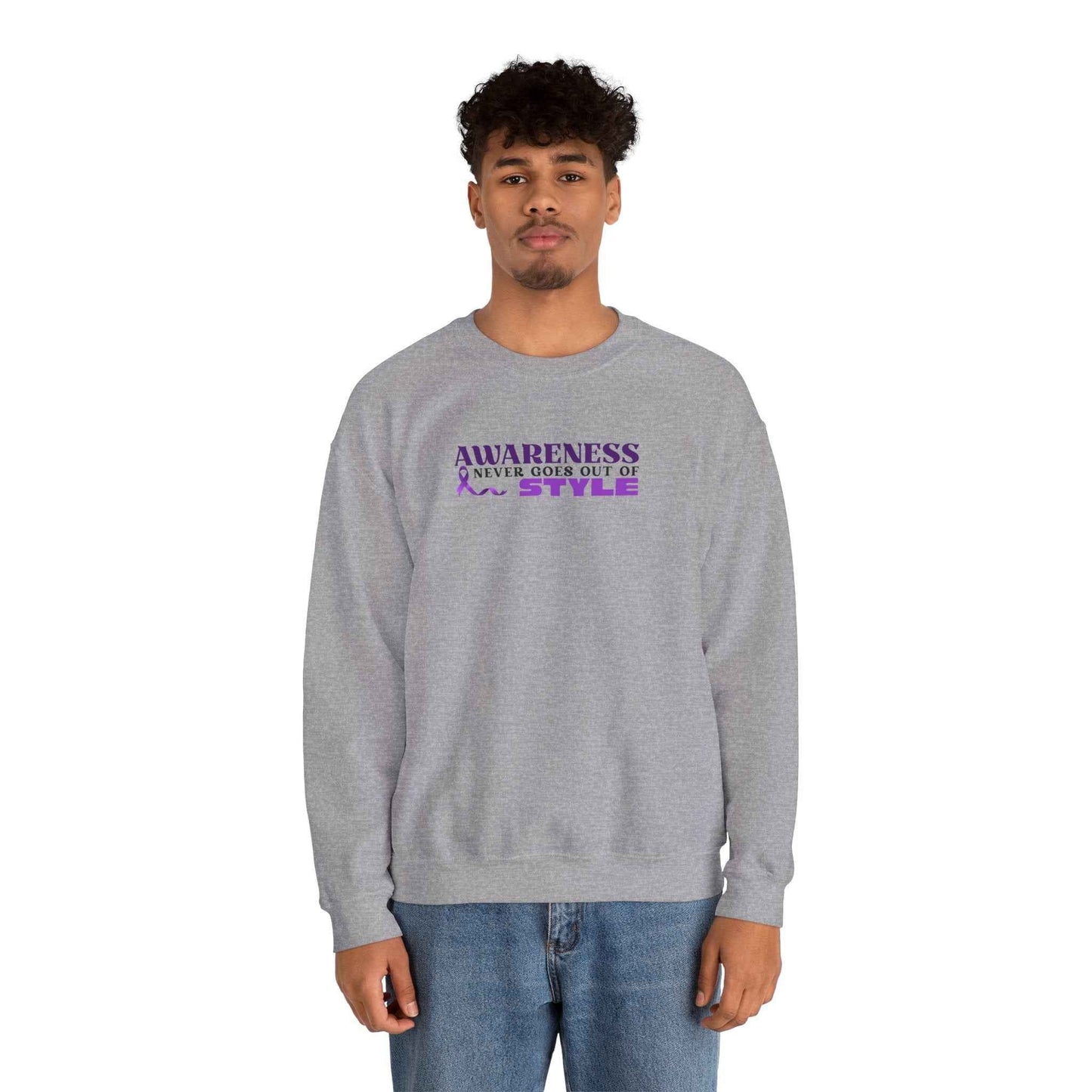“Awareness Never Goes Out of Style” Embroidered Sweatshirt