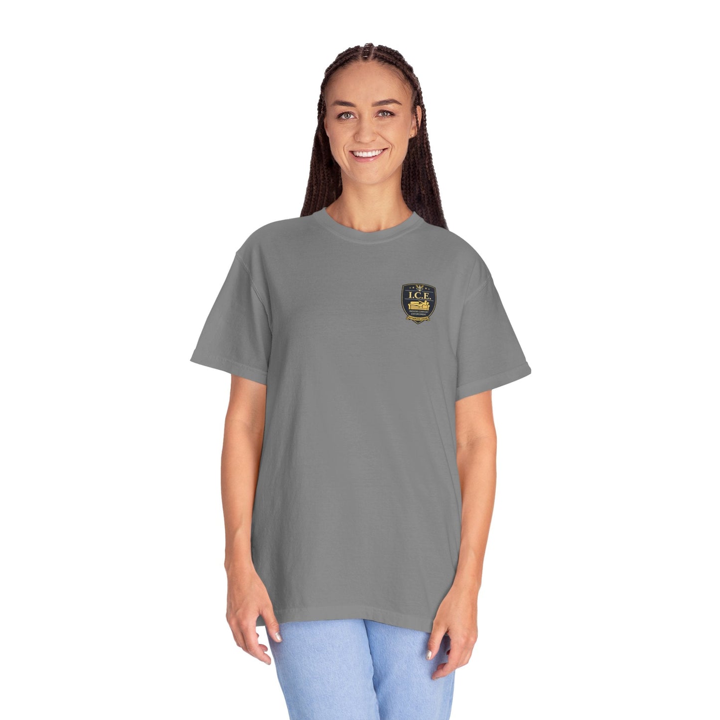 I.C.E. Badge T-Shirt | Institute of Cozy Excellence Parody Tee