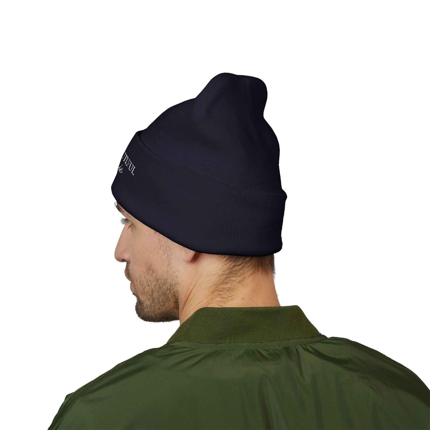 Big Beautiful Beanie — Embroidered Cuffed Knit Hat