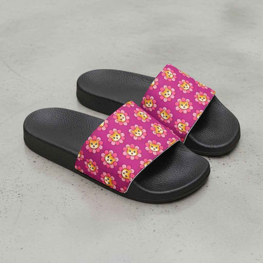 Floral Cat Slide Sandals — Sunshine With Opinions Edition