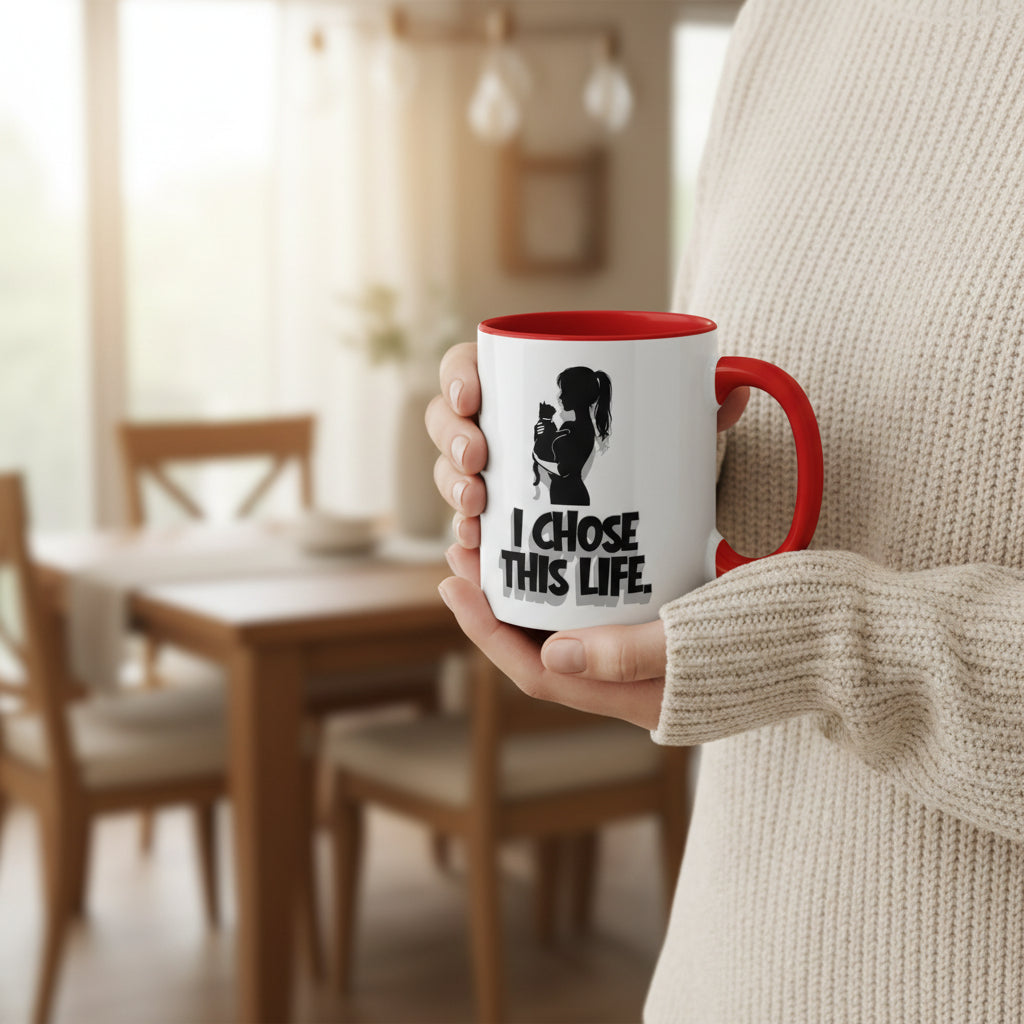 I Chose This Life Cat Lady Mug | Sassy Cat Lover Coffee Cup
