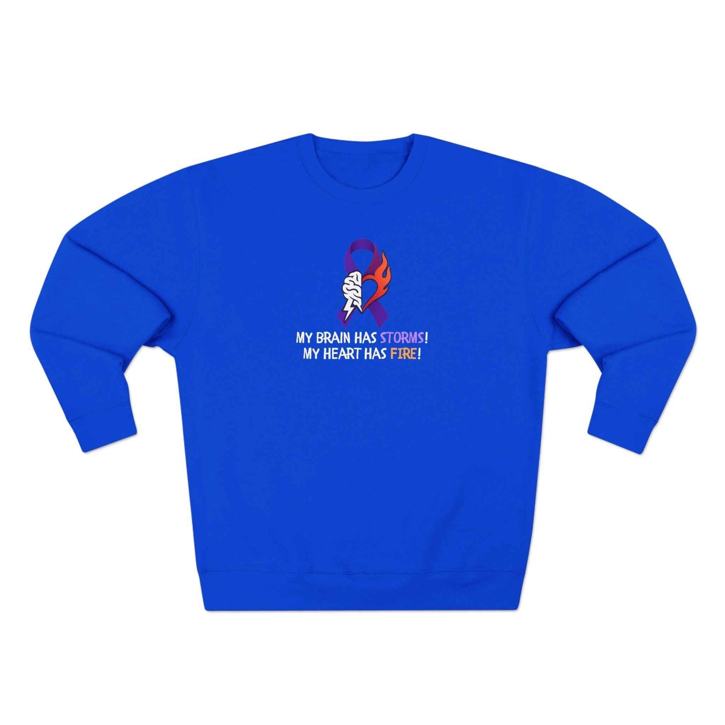 Epilepsy Awareness “Brain Storms & Heart Fire” Unisex Sweatshirt