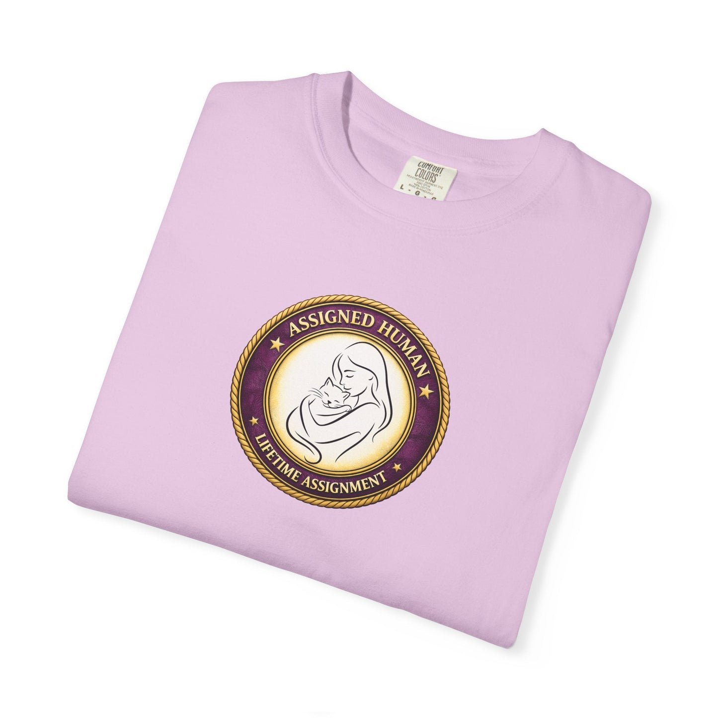 Assigned Human – Lifetime Assignment T-Shirt | Cat Lover Seal Tee