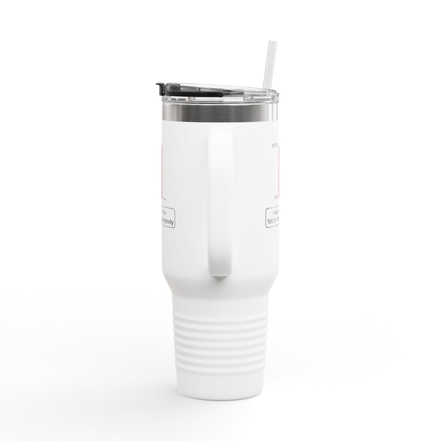 “Polls Are In—I'm 100% Tired of Everybody” 40oz Parody Travel Mug