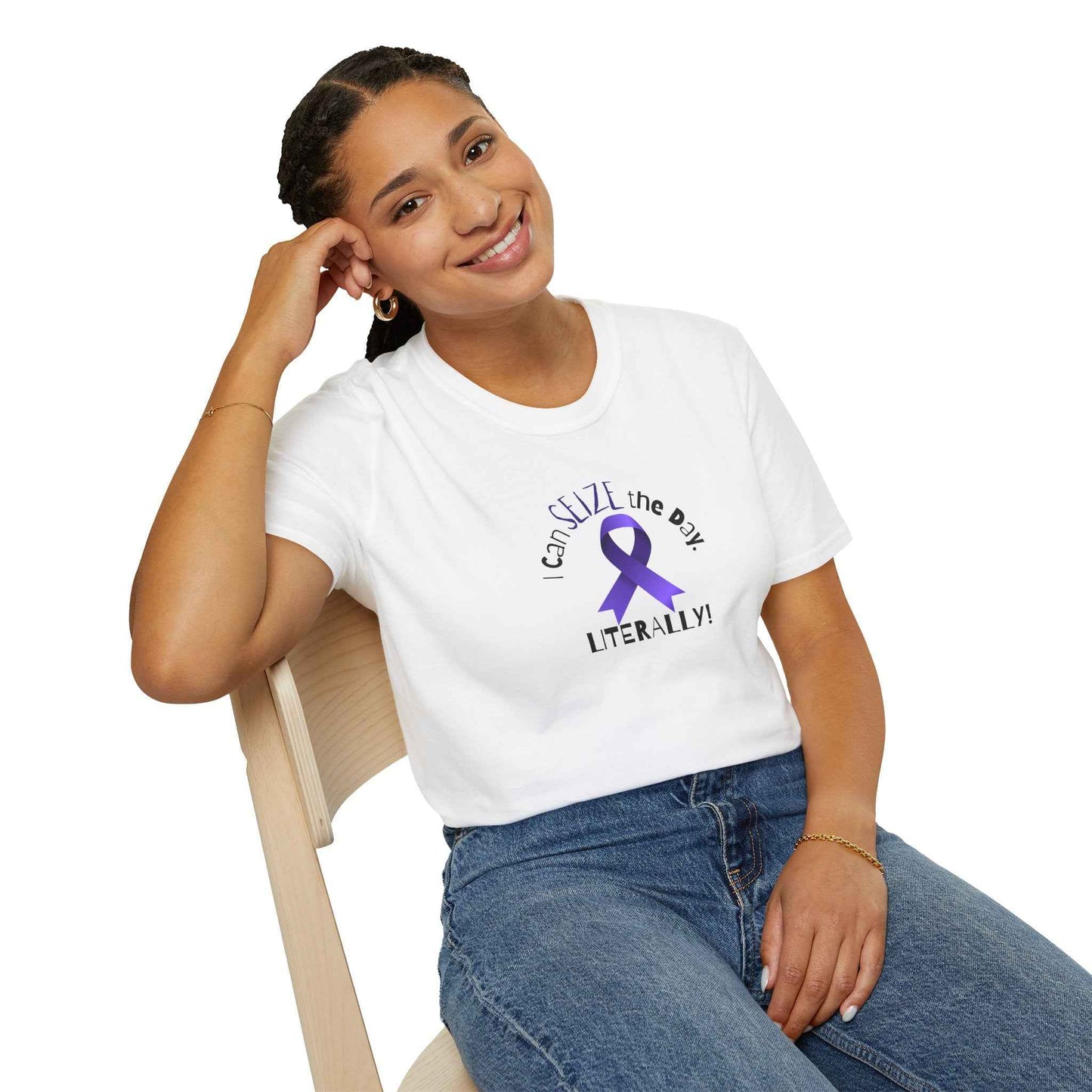 “I Can SEIZE the Day — Literally!” Epilepsy Awareness Pin Button (3")