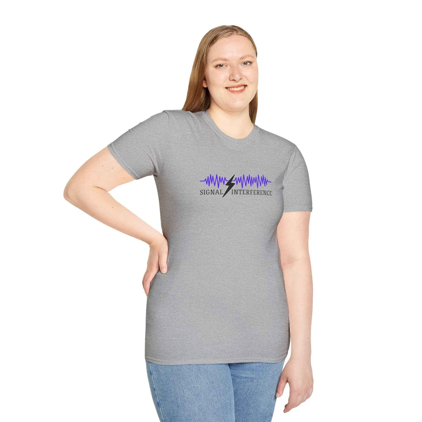 Signal Interference Tee — Quiet Static, Visible Spark