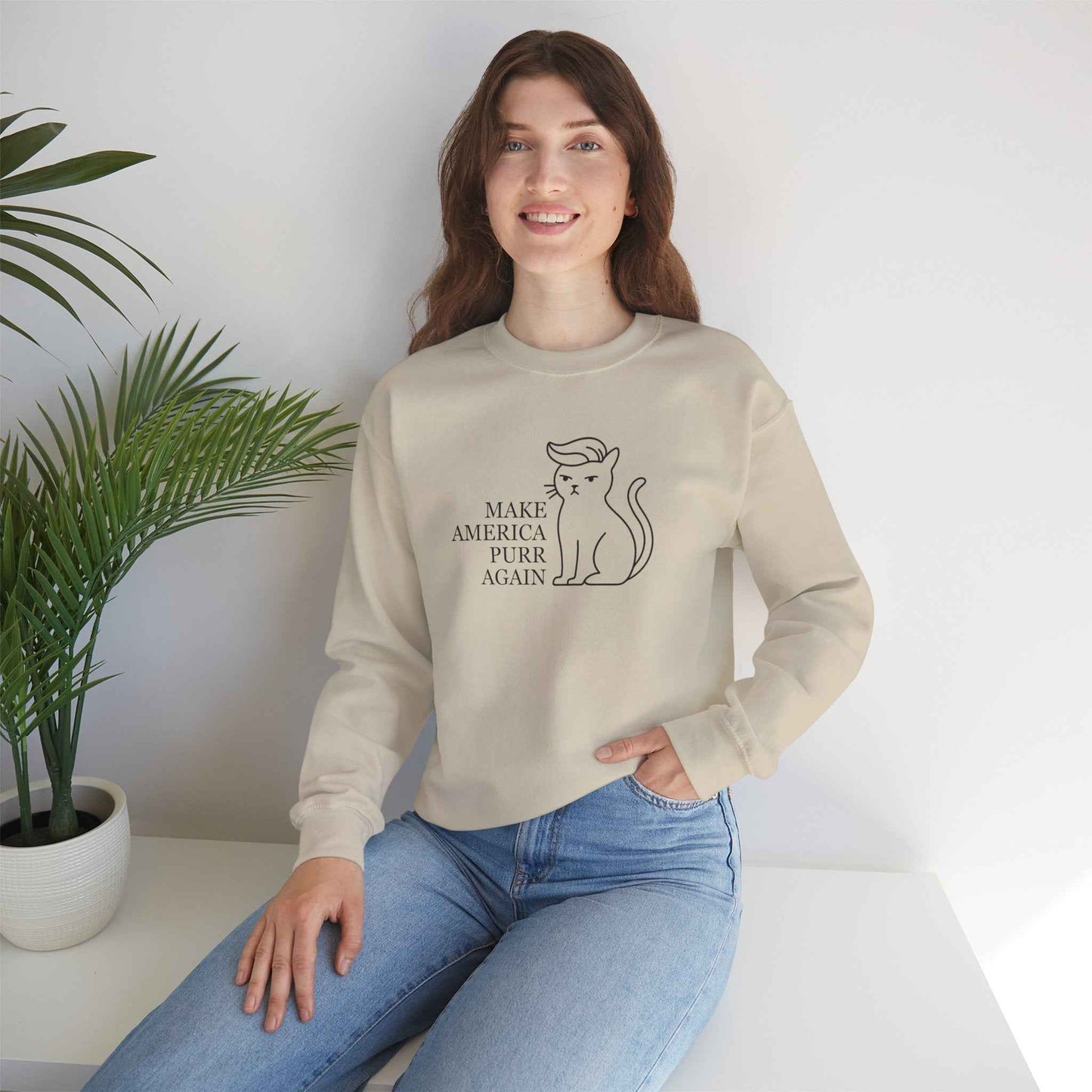 “Make America Purr Again” Parody Cat Sweatshirt