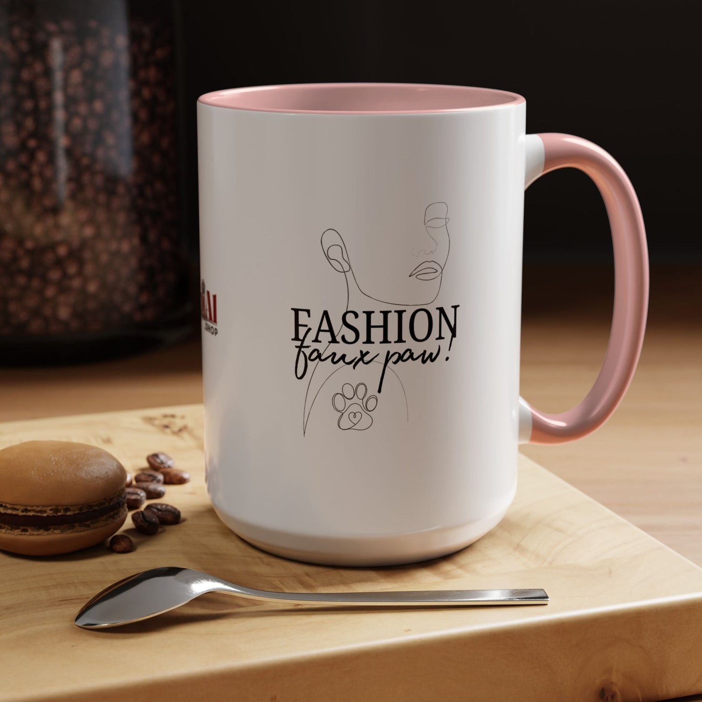 Fashion Faux Paw Accent Coffee Mug (11, 15oz)