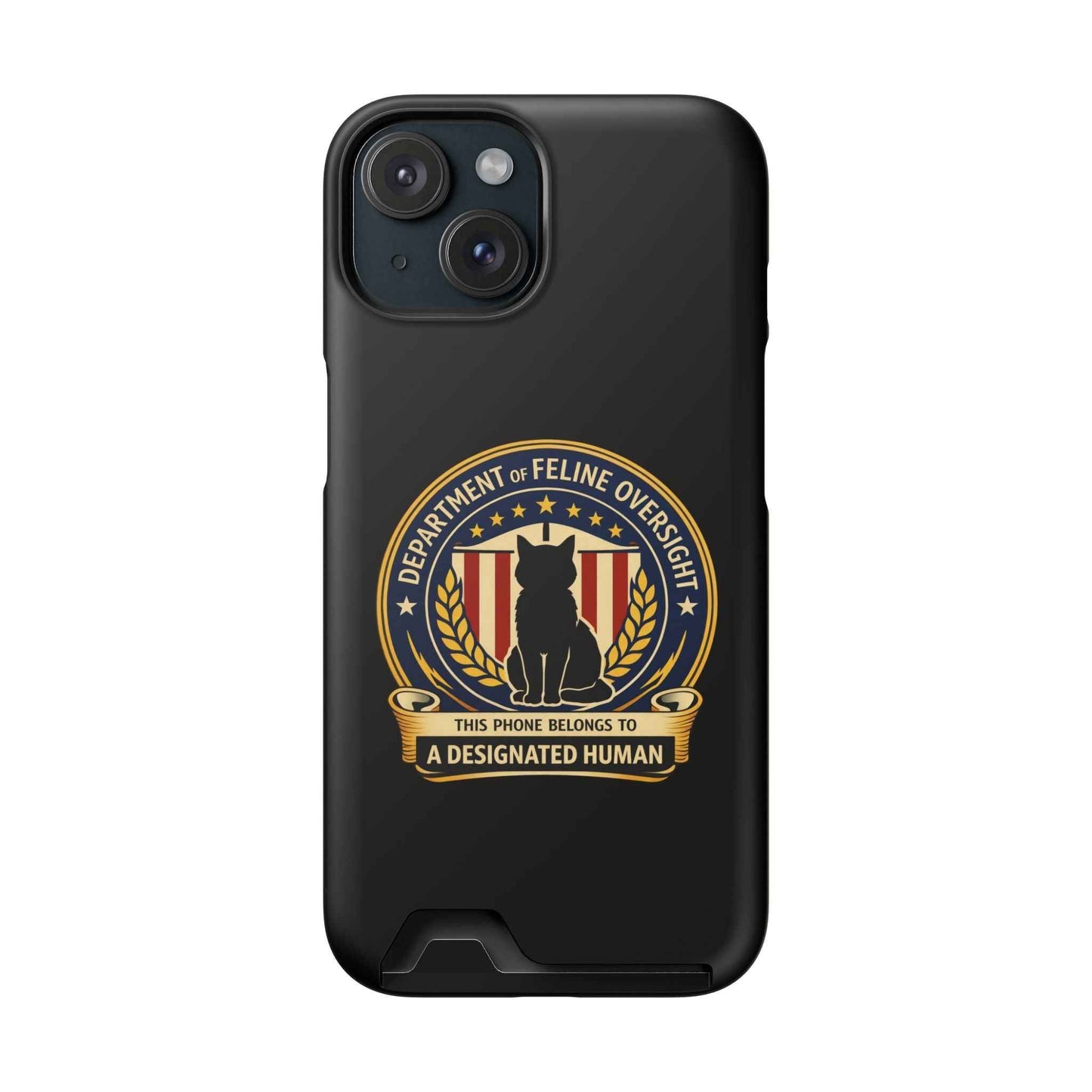 Department of Feline Oversight MagSafe iPhone Case — Designated Human Edition