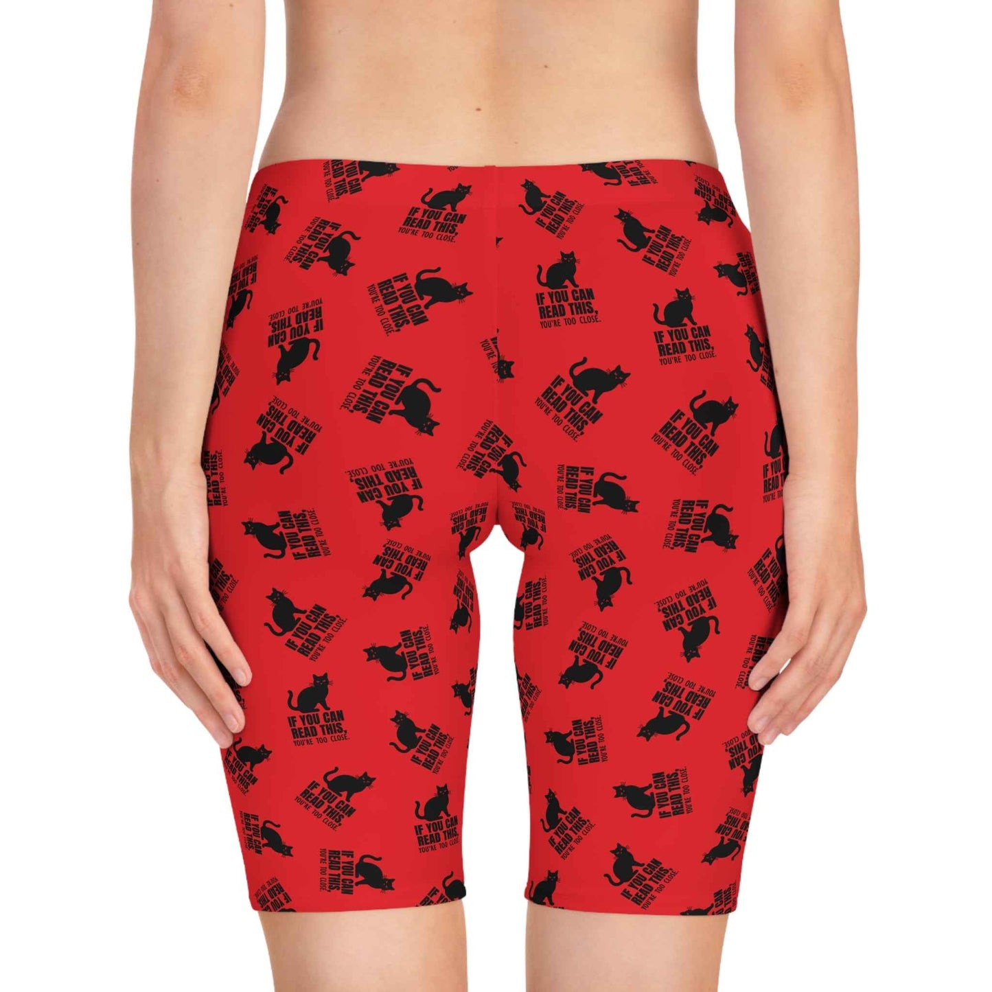“If You Can Read This” Cat Cycling Shorts – Funny Cat Lover Bike Shorts