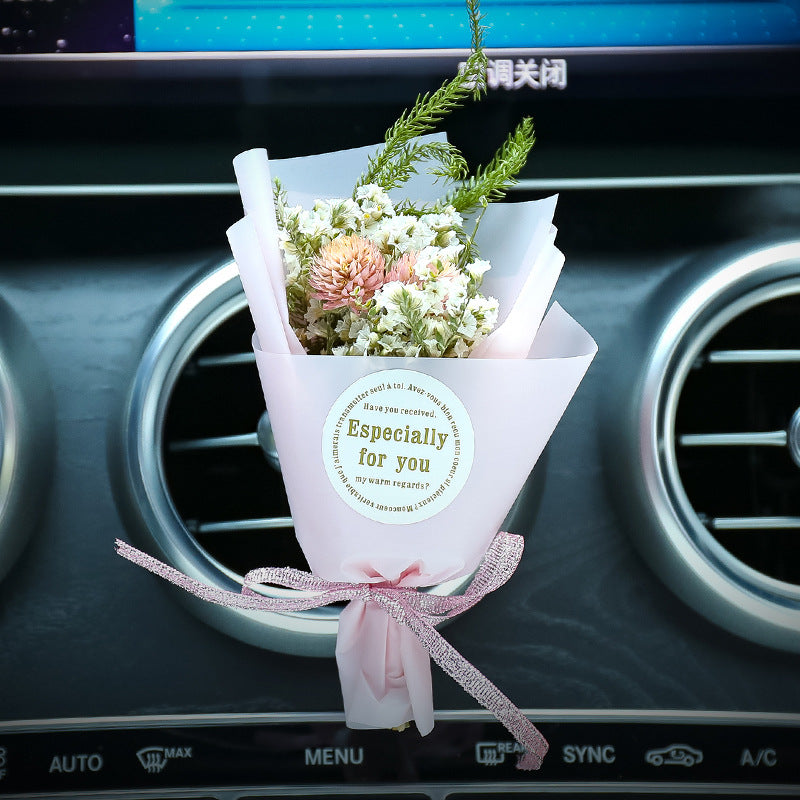 Creative Car Air Freshener Clip with Dried Flowers