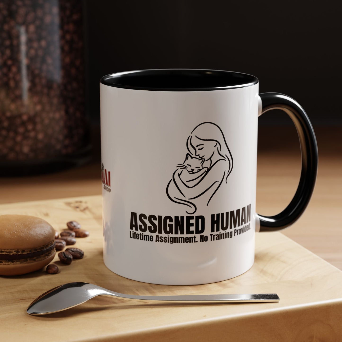 Assigned Human Mug – Lifetime Assignment Cat Coffee Cup