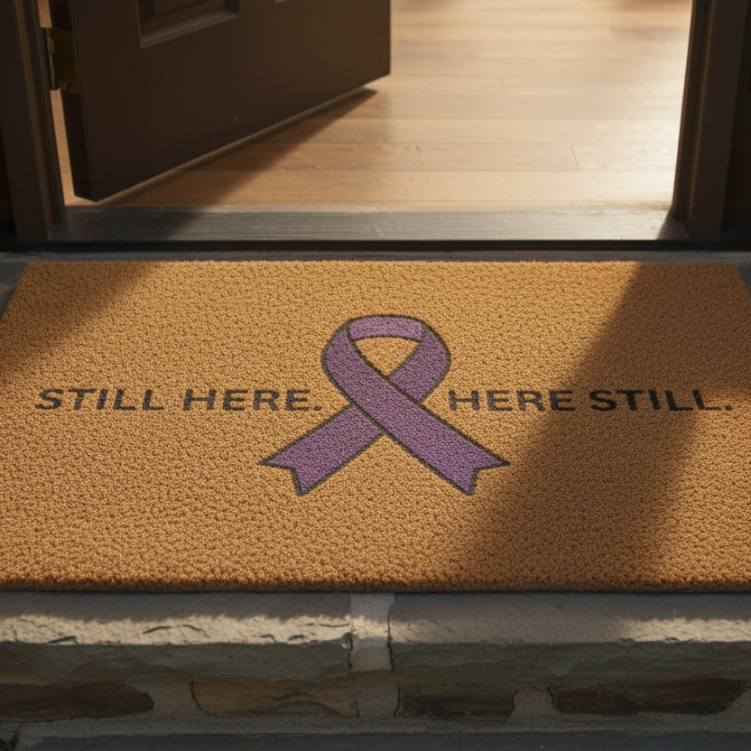 “Still Here. Here Still.” Epilepsy Awareness Welcome Mat