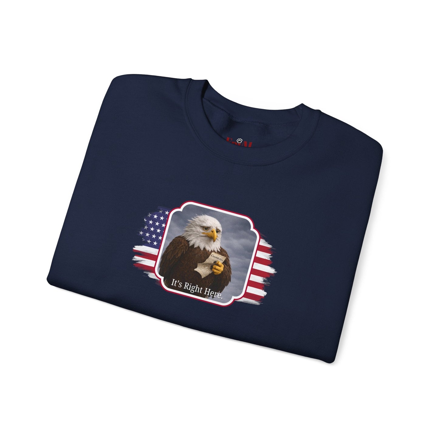 “It’s Right Here” Political Parody Crewneck Sweatshirt