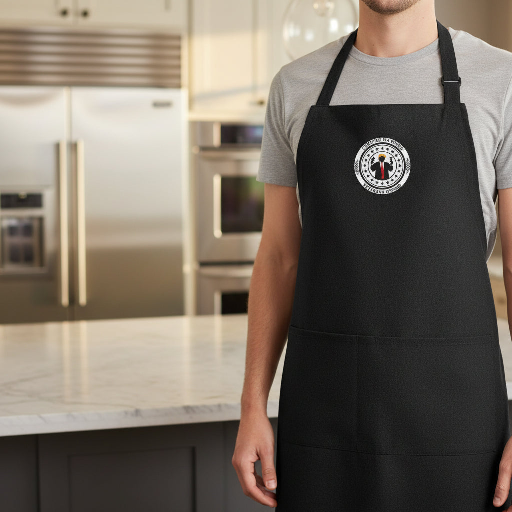 Certified Six Seven Apron – Political Parody Kitchen & Grill Apron