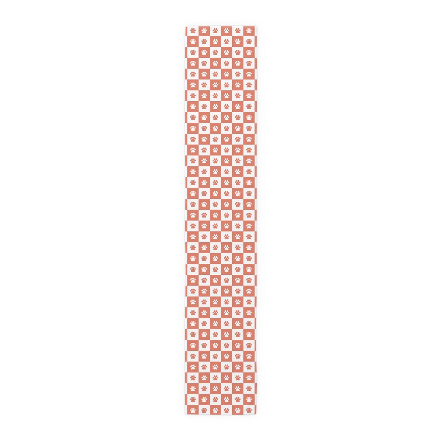 Red & White Paws Table Runner (Cotton, Poly)