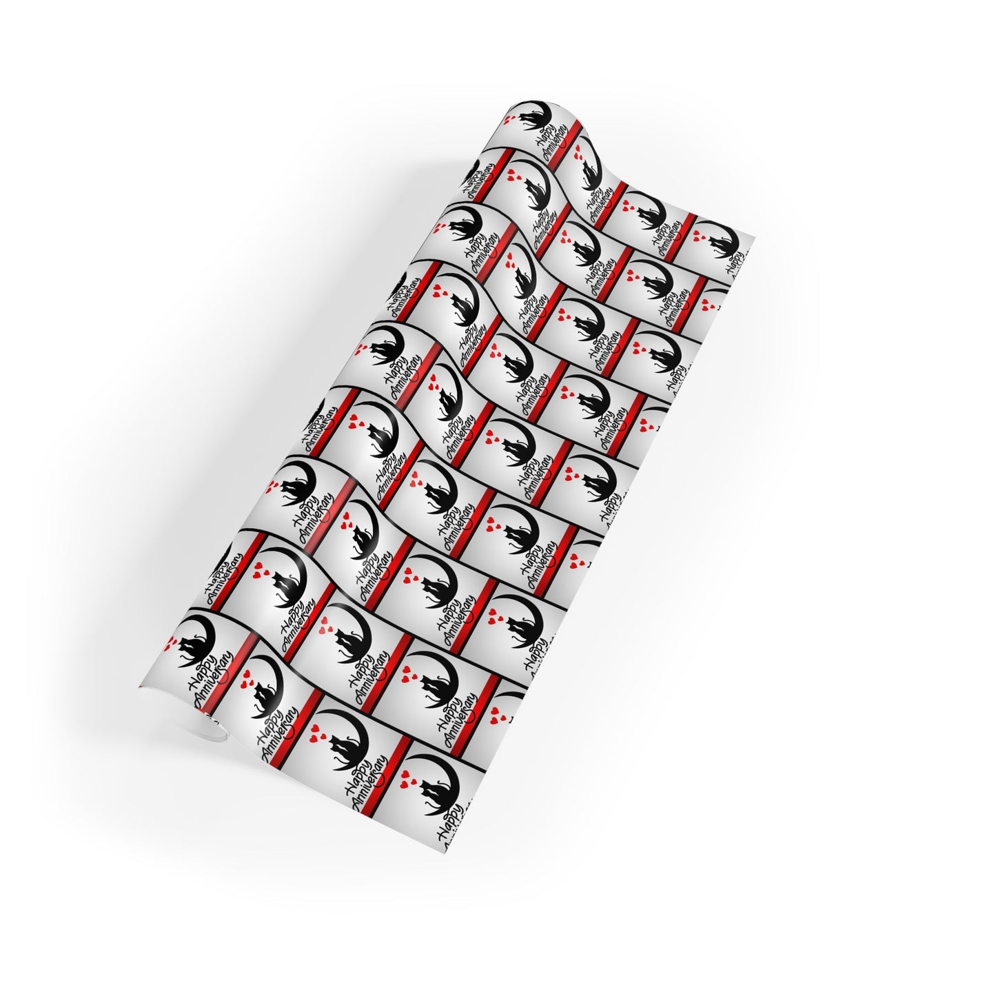 Happy Anniversary Kitties Wrapping Paper Roll - 1pc