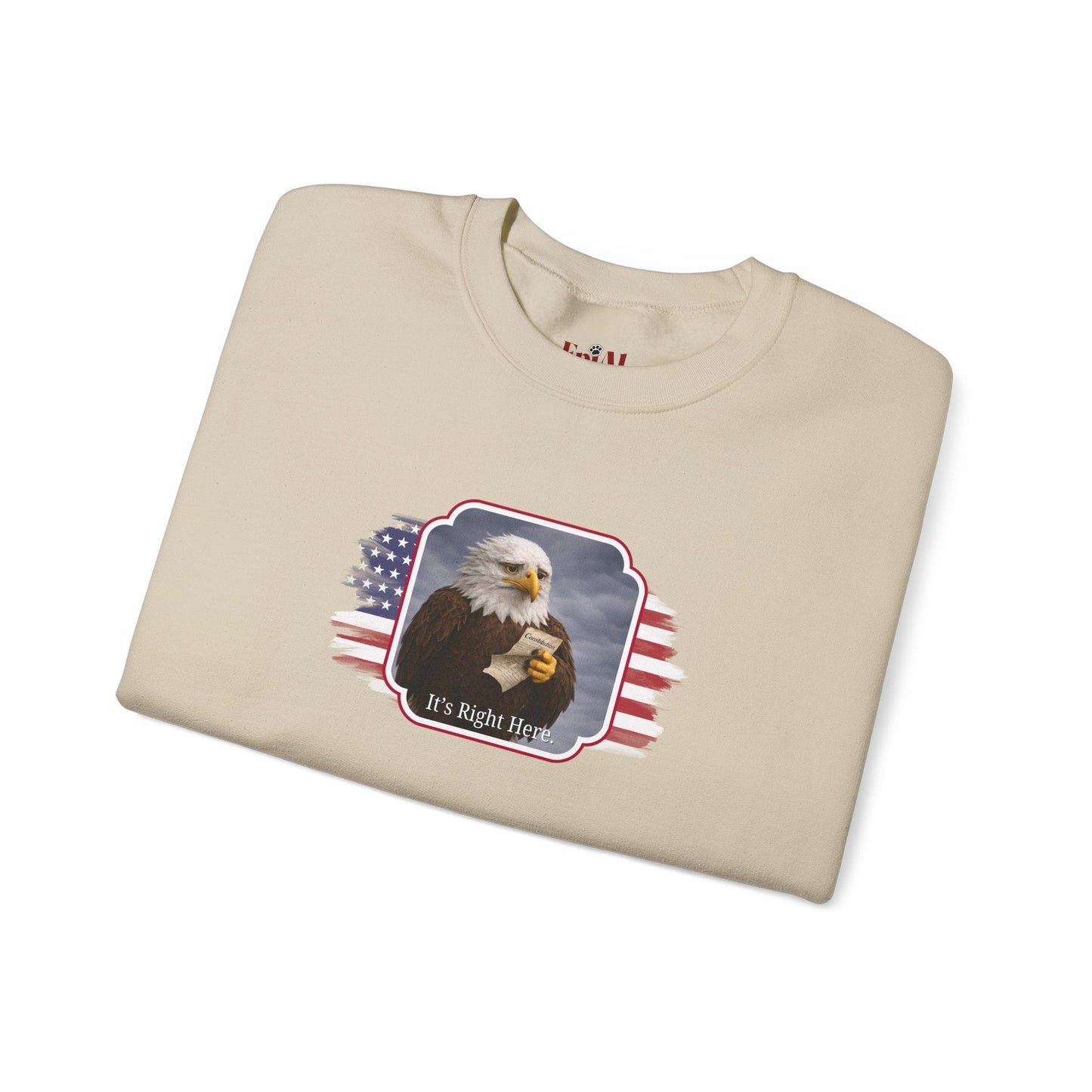 “It’s Right Here” Political Parody Crewneck Sweatshirt