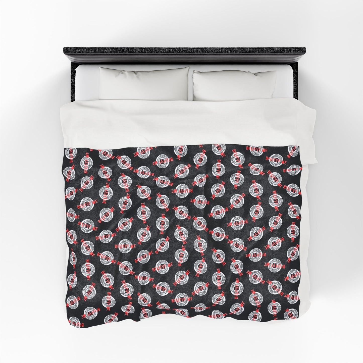 “Believe Me” Official Seal Velveteen Blanket – Political Parody Throw