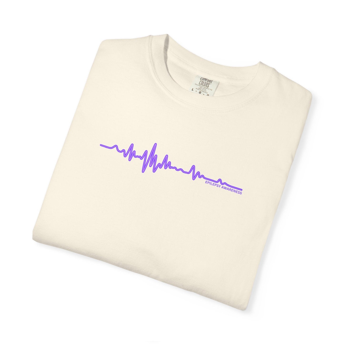 Minimalist Epilepsy Awareness EEG Wave Unisex T-Shirt – Purple Line Design