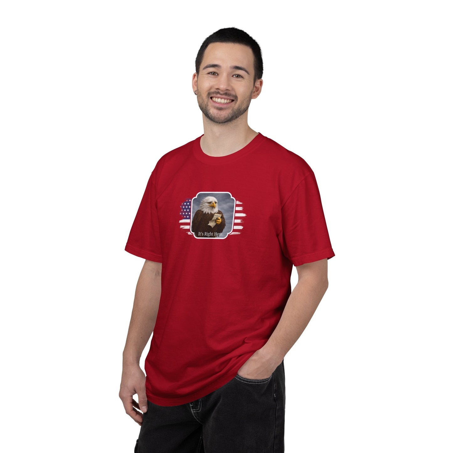 “It’s Right Here” Political Parody T-Shirt