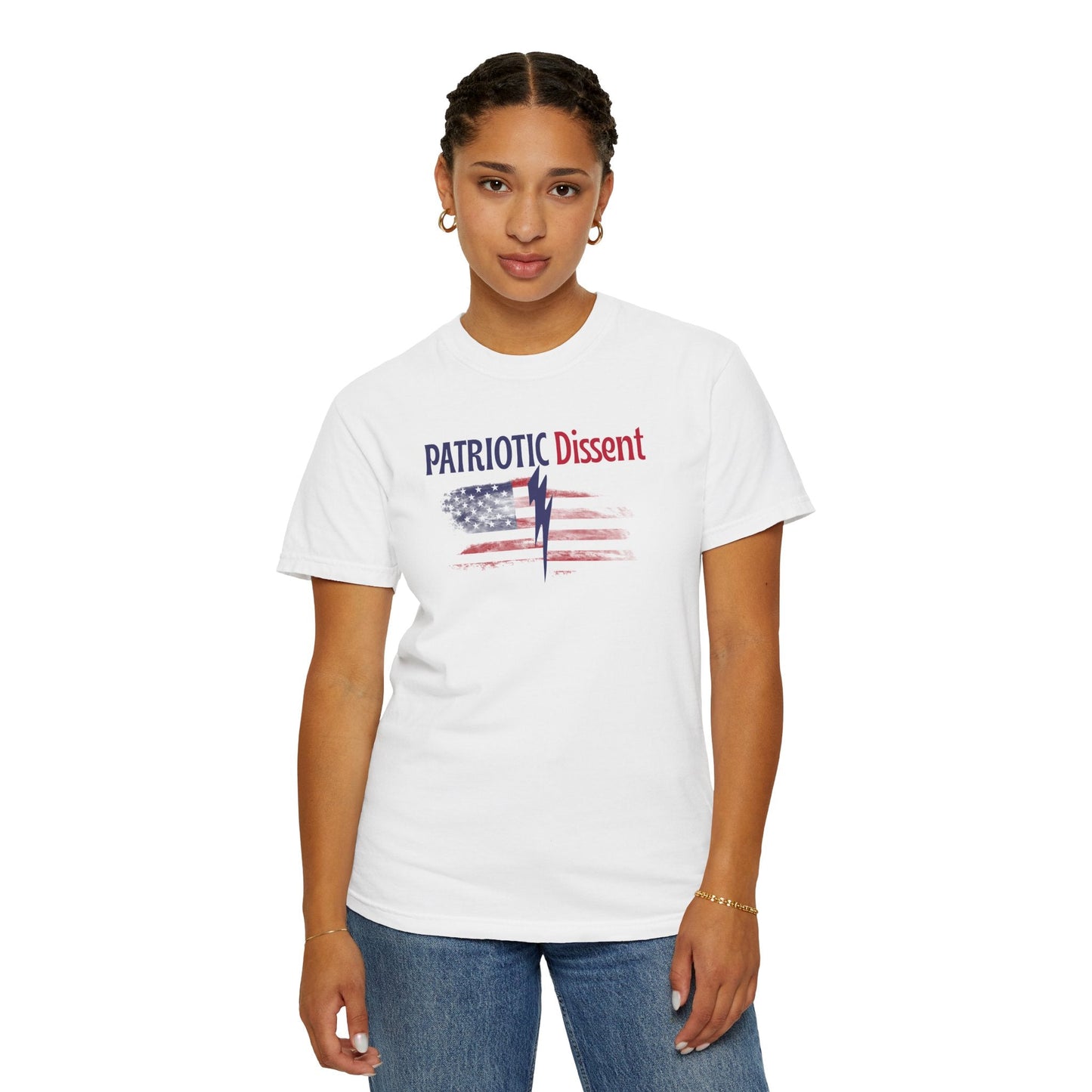 Patriotic Dissent Unisex T-Shirt – American Flag Statement Tee