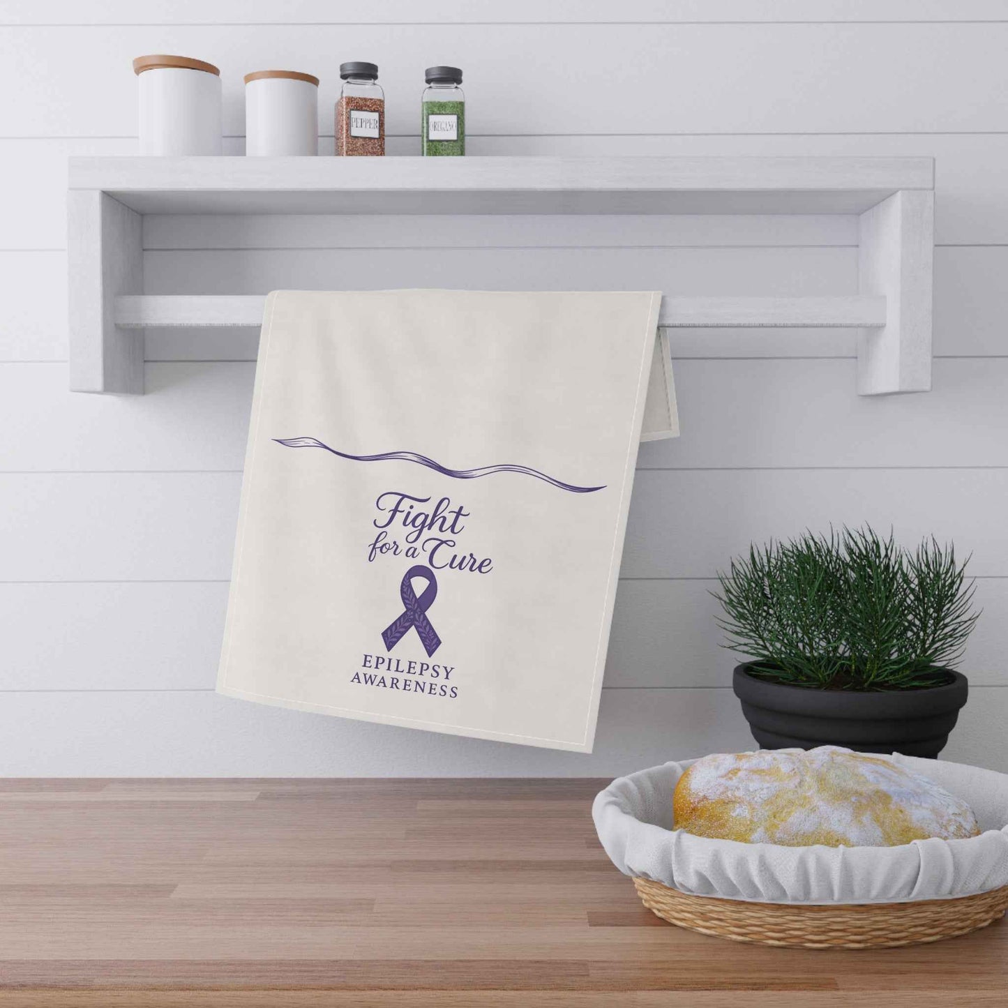 Fight for a Cure Tea Towel | Epilepsy Awareness Kitchen Towel