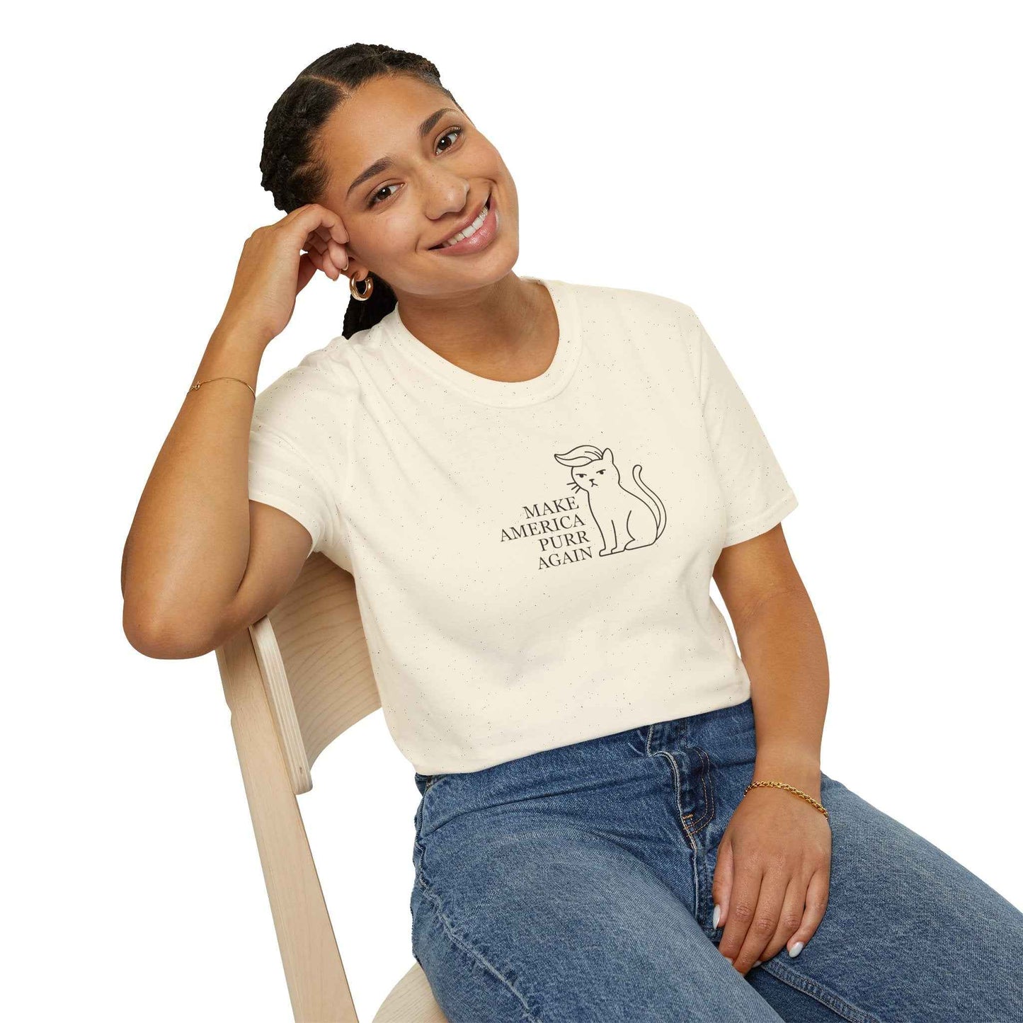 Make America Purr Again T-Shirt – Funny Cat Parody Tee