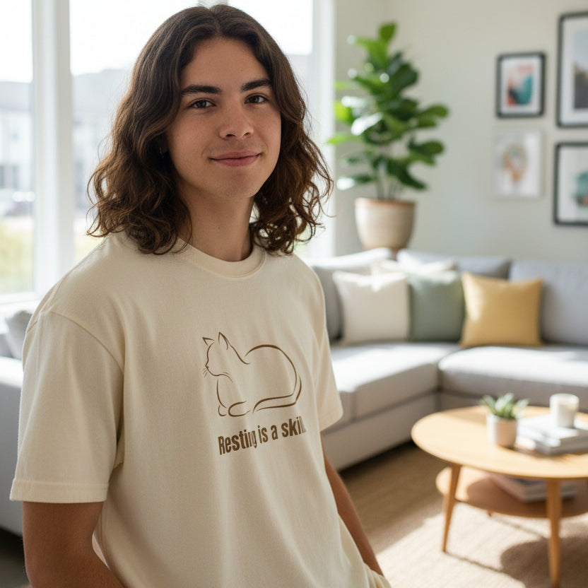 Resting Is a Skill Cat T-Shirt