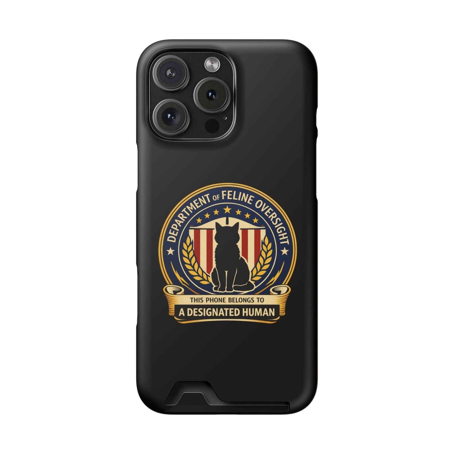 Department of Feline Oversight MagSafe iPhone Case — Designated Human Edition
