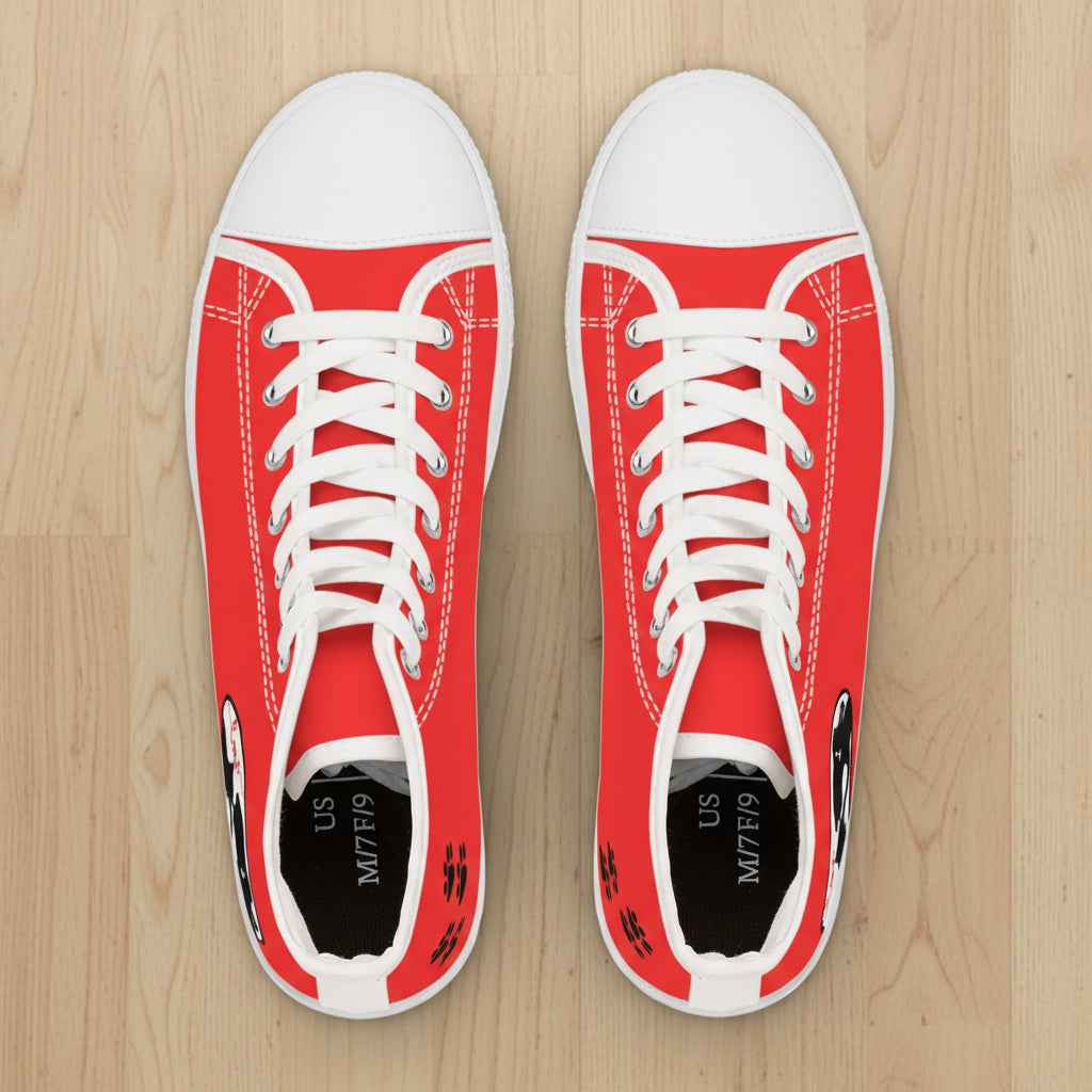 Love & Pawprints High-Top Sneakers – Cat Lover Statement Shoes