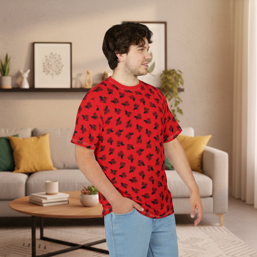 If You Can Read This You’re Too Close – Red All-Over Print Unisex T-Shirt