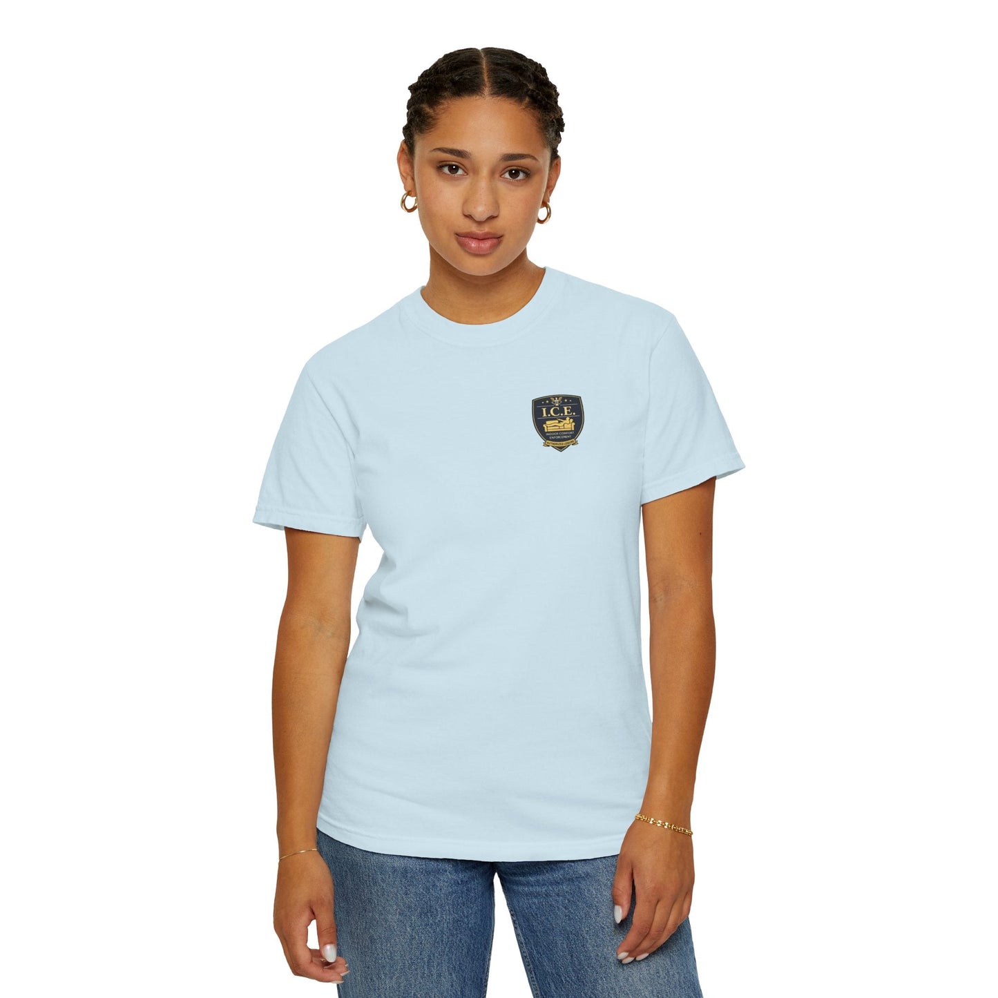I.C.E. Badge T-Shirt | Institute of Cozy Excellence Parody Tee