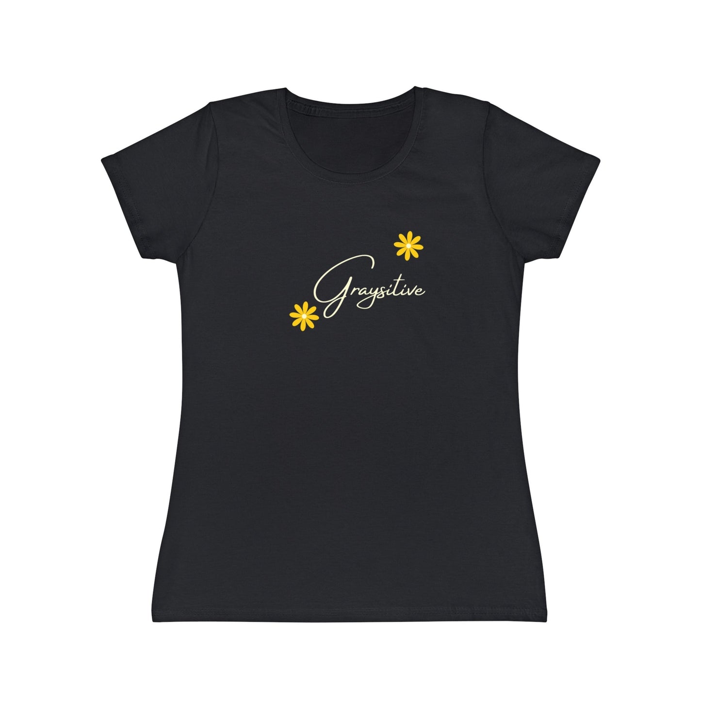 Women's Iconic T-Shirt graysitive with flowers