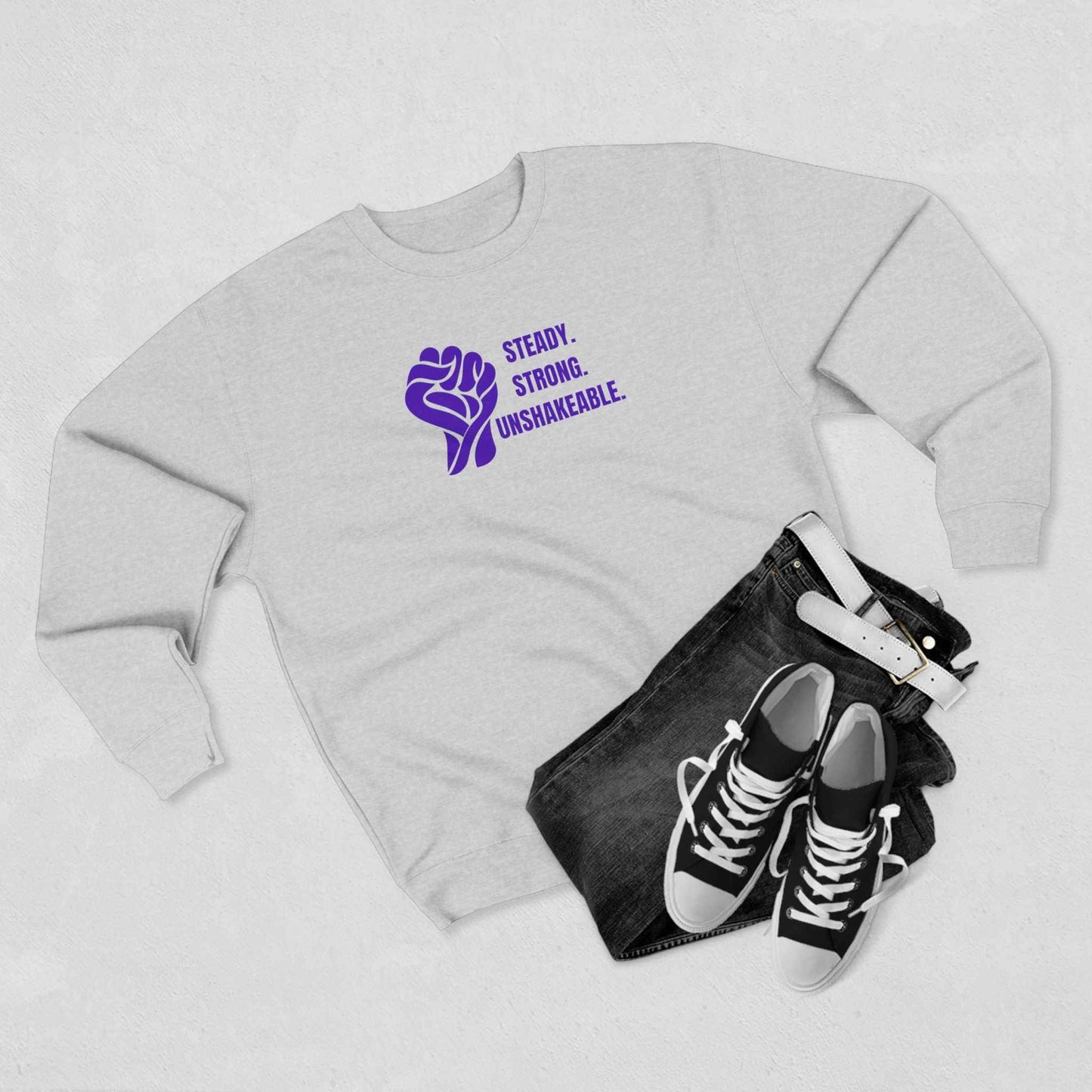 Steady. Strong. Unshakeable. — Epilepsy Awareness Sweatshirt