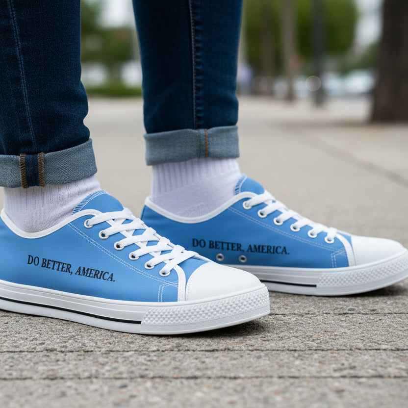 Do Better, America Canvas Sneakers – Statement Low-Top Shoes